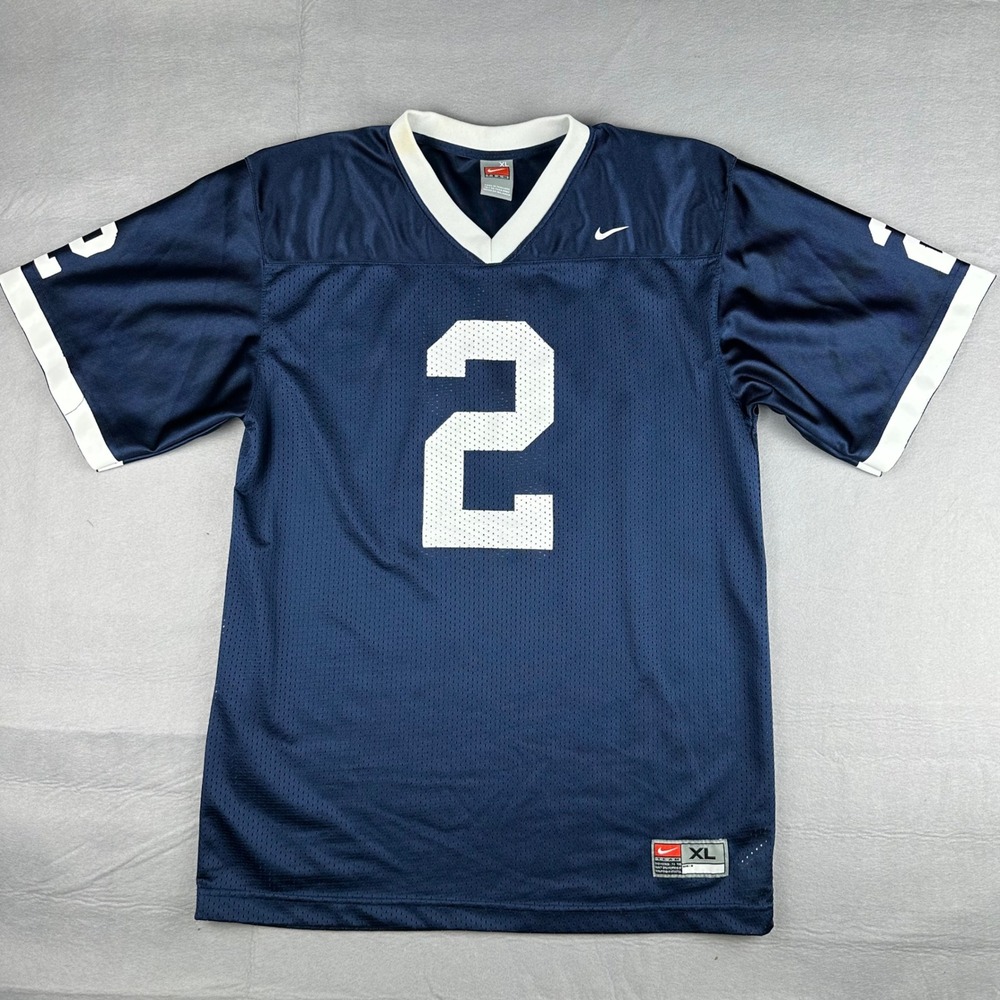 Nike Team Penn State Nittany Lions Football Jersey Navy Blue White #2 Youth XL